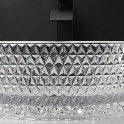 REA-U9670 - Lauale paigaldatav valamukauss CRISTAL, Ø 35,5 cm, klaas/selge