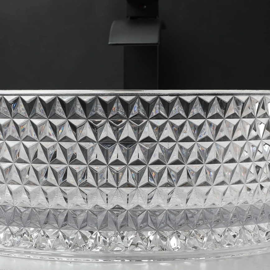 REA-U9670 - Lauale paigaldatav valamukauss CRISTAL, Ø 35,5 cm, klaas/selge
