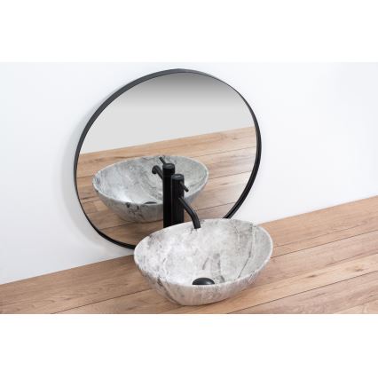 REA-U9908 - Lauapealne valamu SOFIA 34,5x41 cm keraamika/kiviimitatsioon