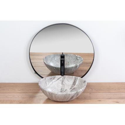 REA-U9908 - Lauapealne valamu SOFIA 34,5x41 cm keraamika/kiviimitatsioon