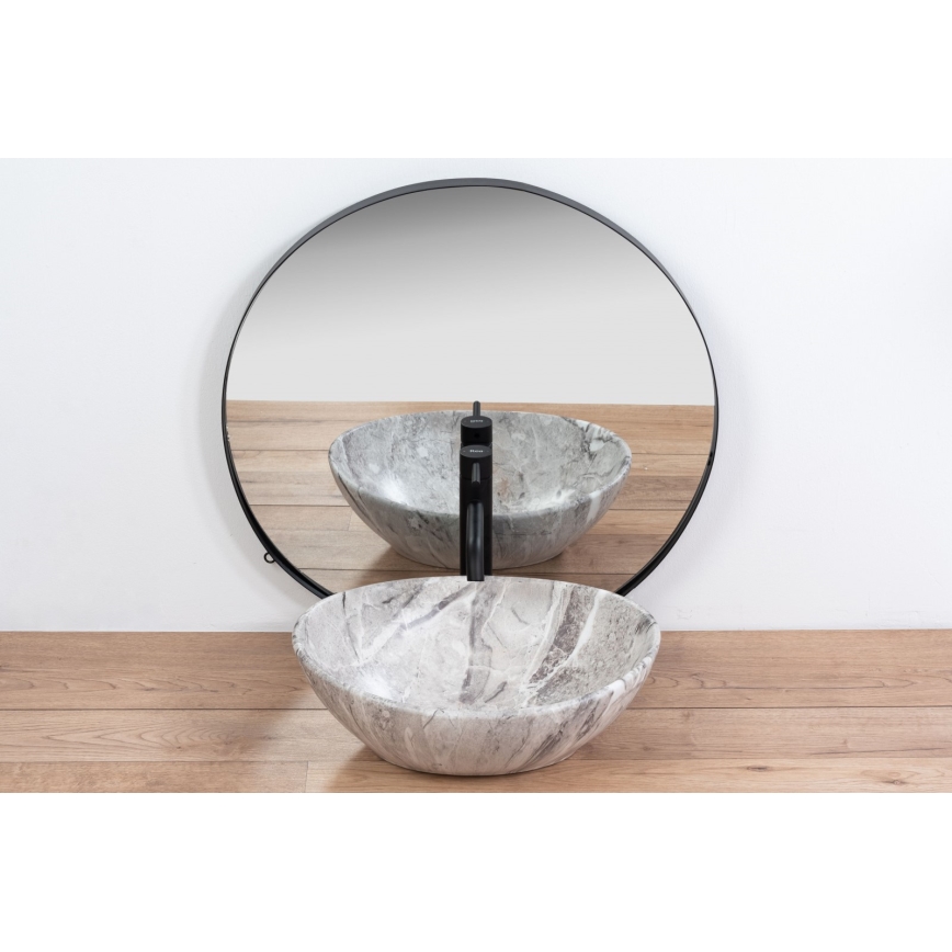 REA-U9908 - Lauapealne valamu SOFIA 34,5x41 cm keraamika/kiviimitatsioon