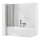 REA-W5696 - Kokkupandav vannisein AGAT 140x80 cm harjatud vask/selge klaas