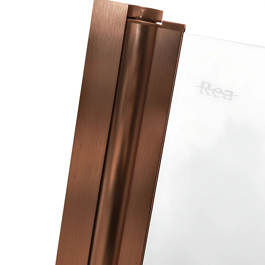 REA-W5696 - Kokkupandav vannisein AGAT 140x80 cm harjatud vask/selge klaas
