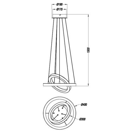 Reality - LED Hämardatav lühter CHALET LED/32W/230V