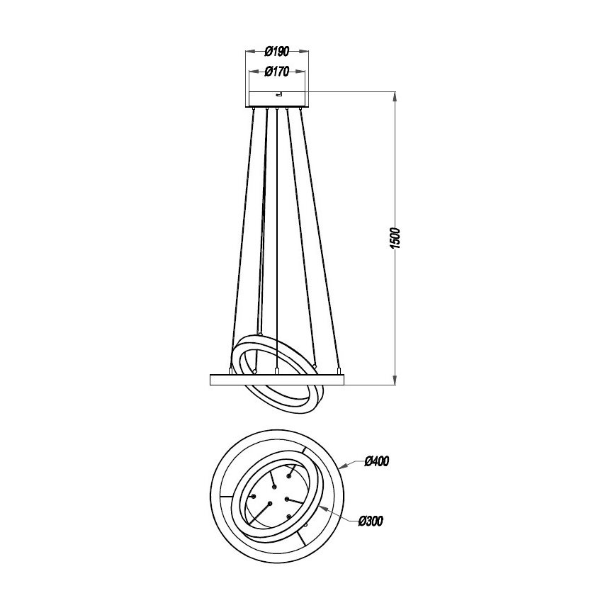 Reality - LED Hämardatav lühter CHALET LED/32W/230V