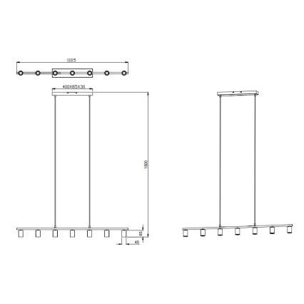 Reality - Lühter VANNES 7xE27/40W/230V