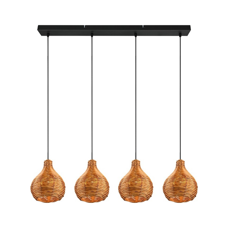 Reality - Rippvalgusti juhtmel SPROUT 3xE14/40W/230V pruun/rotang