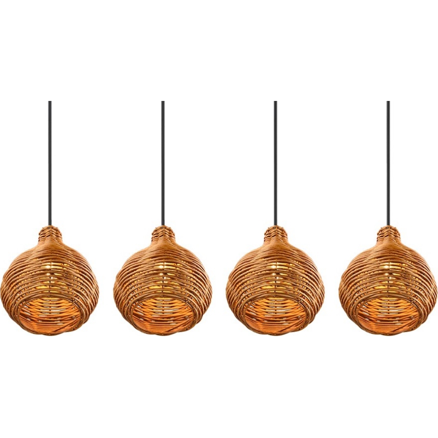 Reality - Rippvalgusti juhtmel SPROUT 3xE14/40W/230V pruun/rotang