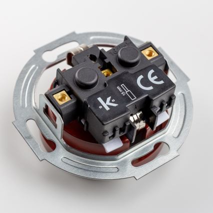Reblig - Kolmekordne retro pistikupesa koduseks kasutamiseks SCHUKO 230V pruun