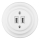 Reblig - portselanist retro USB-seinapistik raamiga 2x USB-A valge