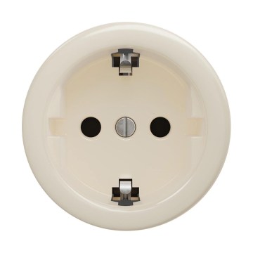 Reblig - Retro kodune pistikupesa raamita SCHUKO 230V/16A beež