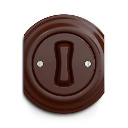 Reblig - Retro raamita nupp, pruun