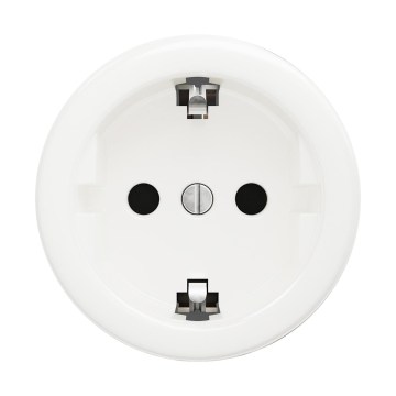 Reblig - Retro raamita SCHUKO seinapistik 230V/16A lumivalge