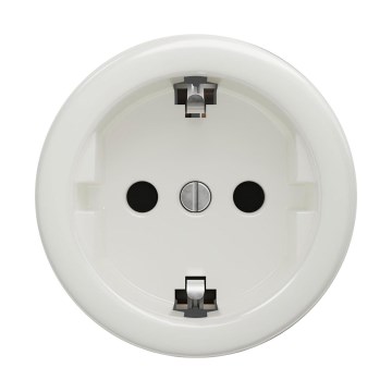 Reblig - Retro raamita seinapistikupesa SCHUKO 230V/16A valge keraamiline