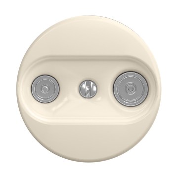 Reblig - Retro TV+R seinapistik (läbiv) raamita, beež