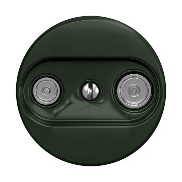 Reblig - Retro TV+R seinapistik (läbivoolav), raamita, roheline