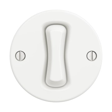 Reblig - Retro ühepolaarne lüliti raamita nr 1 lumivalge