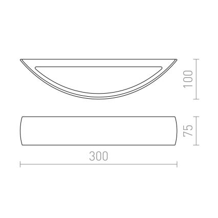 RED - Design Rendl - R10266 - Seinavalgusti CRESCENT R7s/80W/230V