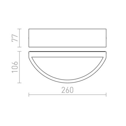 RED - Design Rendl - R10365- Väli seinavalgusti LESA 1xE27/26W/230V IP54