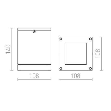 RED - Design Rendl - R10385 - Väli laevalgusti QUADRA 1xE27/75W/230V IP54