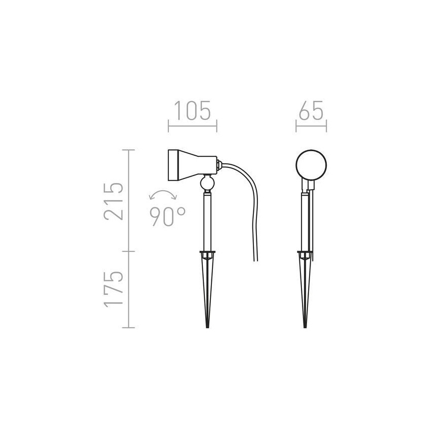 RED - Design Rendl - R10431 - Välivalgusti DIREZZA 1xGU10/35W/230V IP54