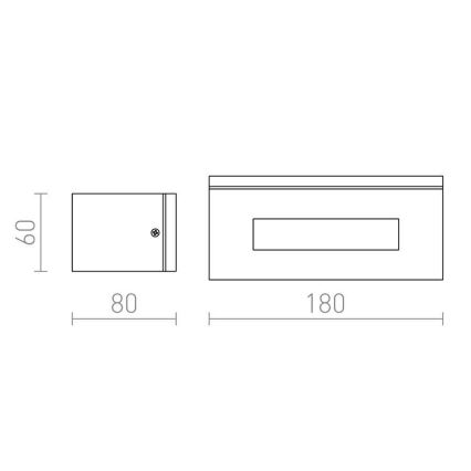 RED - Design Rendl-R10439 - Väli seinavalgusti WOOP 1xR7s/48W/230V IP54