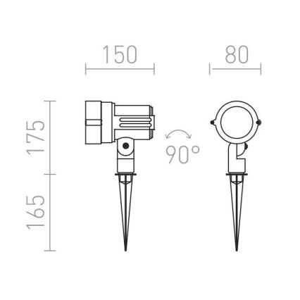 RED - Design Rendl - R10527 - LED Välivalgusti GARY LED/10W/230V IP65 hall