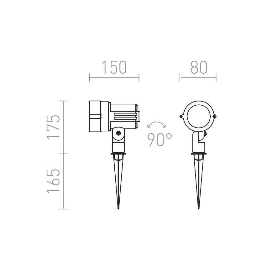 RED - Design Rendl - R10527 - LED Välivalgusti GARY LED/10W/230V IP65 hall