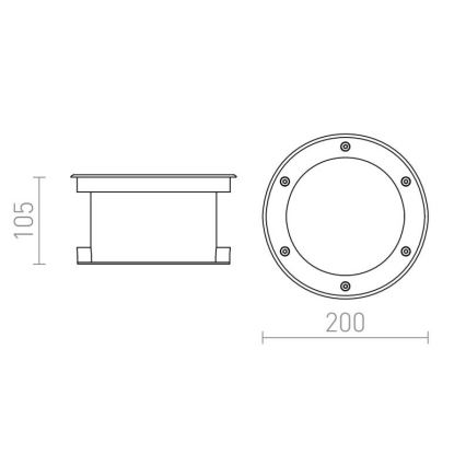 RED - Design Rendl - R10532 - LED Väli pinnale kinnitatav valgusti TERRA LED/20W/230V IP67