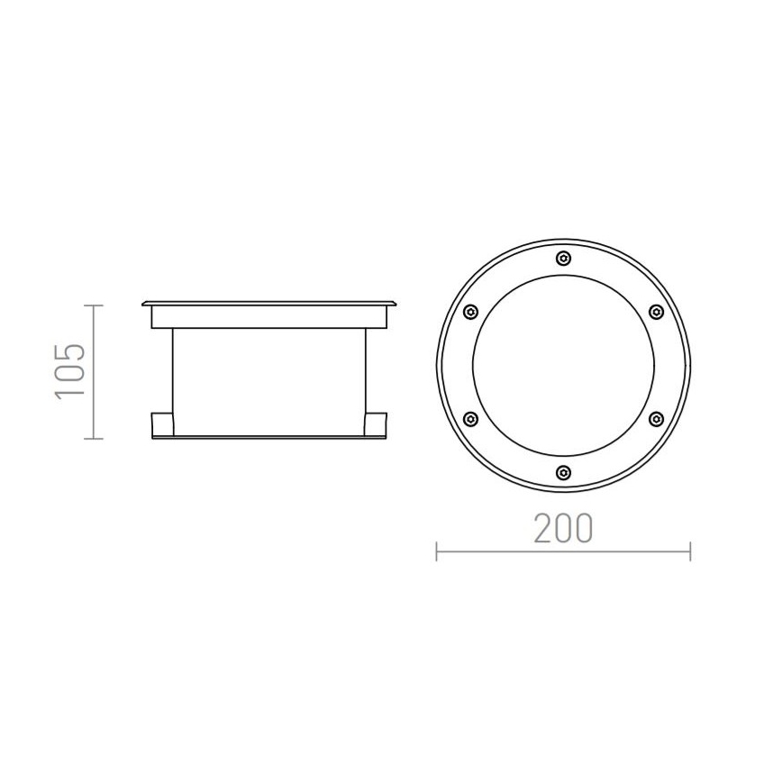 RED - Design Rendl - R10532 - LED Väli pinnale kinnitatav valgusti TERRA LED/20W/230V IP67