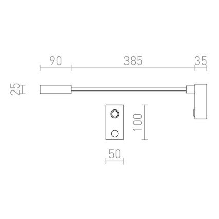 RED - Design Rendl - R10541 - LED Paindlik väike lamp AIM LED/3W/230V must