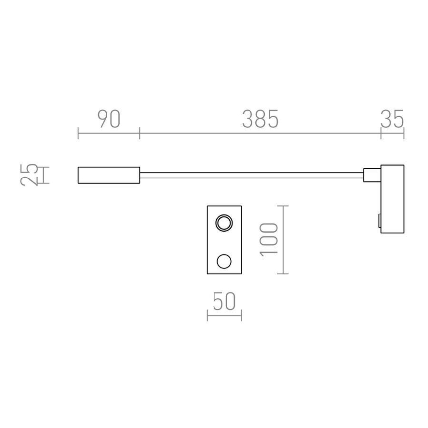 RED - Design Rendl - R10541 - LED Paindlik väike lamp AIM LED/3W/230V must