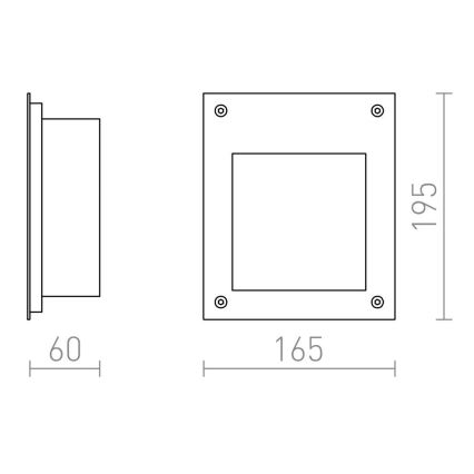 RED- Design Rendl - R10546 - LED Sisseehitatud välivalgusti AKORD LED/3W/230V IP65