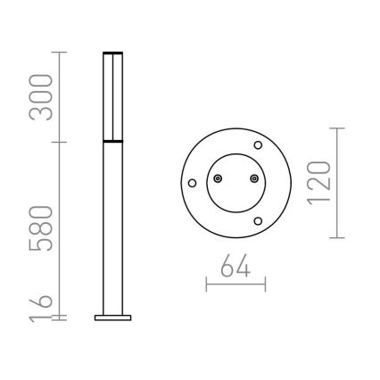 RED - Design Rendl - R10548 - LED Välivalgusti VADIS LED/8W/230V IP54