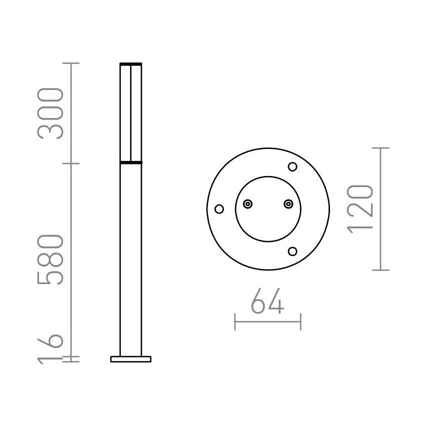 RED - Design Rendl - R10548 - LED Välivalgusti VADIS LED/8W/230V IP54