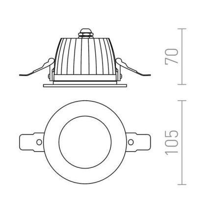 RED - Design Rendl - R10565 - LED Süvistatav valgusti vannituppa AMIGA 8W/230V IP65