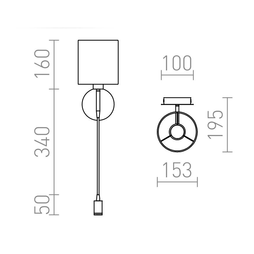 RED - Design Rendl - R10580 - LED Seinavalgusti VERSA 1xE27/42W/230V + LED/3W