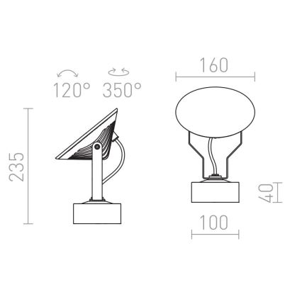 RED - Design Rendl - R11753- LED Väli seinavalgusti FOX LED/9W/230V IP65