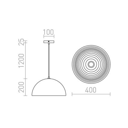 RED - Design Rendl - R11766 - Lühter CARISSIMA 1xE27/42W/230V