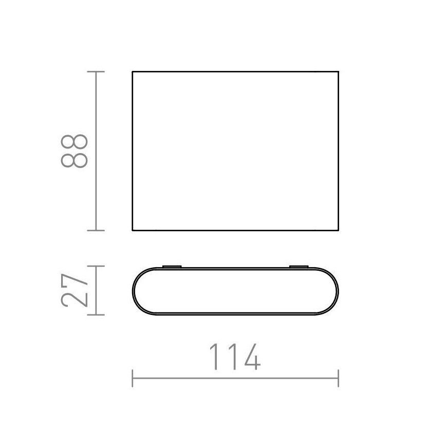 RED - Design Rendl - R12012 - LED Väli seinavalgusti CHOIX 2xLED/3W/230V IP54