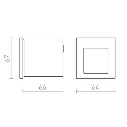 RED - Design Rendl - R12015 - LED Sisseehitatud välivalgusti TESS LED/3W/230V IP54 antratsiit