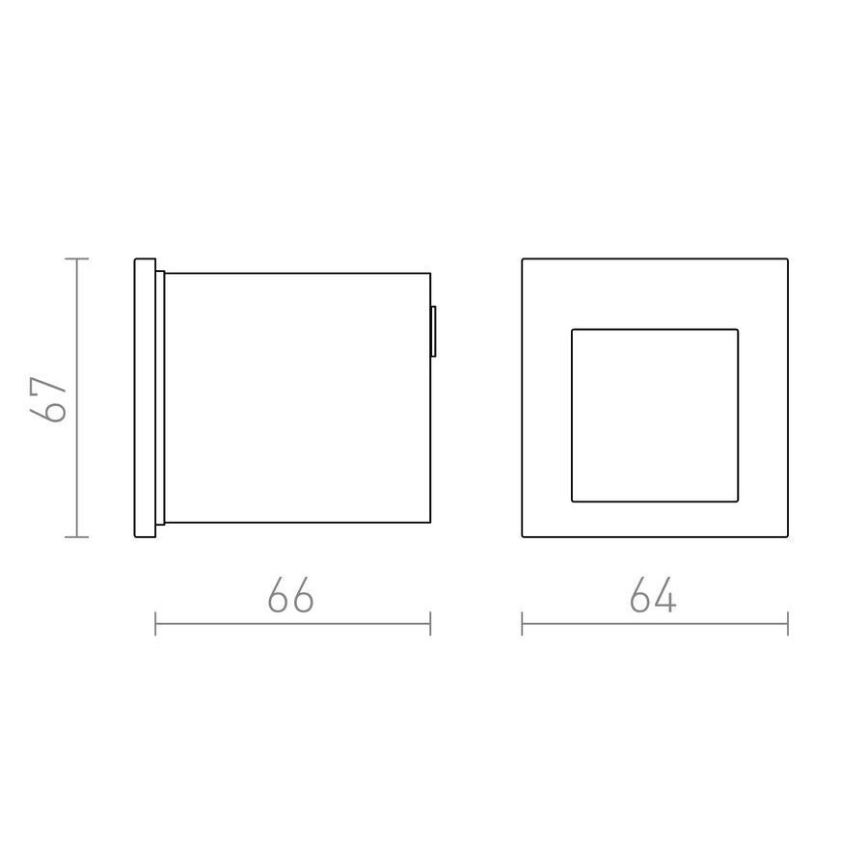 RED - Design Rendl - R12015 - LED Sisseehitatud välivalgusti TESS LED/3W/230V IP54 antratsiit