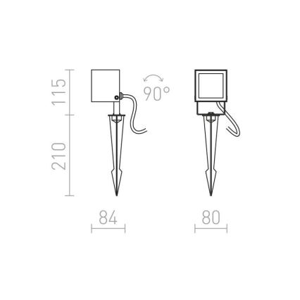 RED - Design Rendl - R12025 - LED Välivalgusti BORA LED/6W/230V IP54