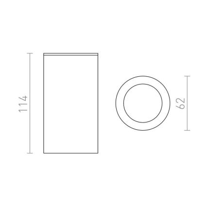 RED - Design Rendl - R12043 - Kohtvalgusti MOMA 1xGU10/35W/230V valge