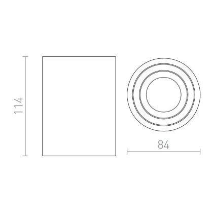 RED - Design Rendl - R12044 - Kohtvalgusti MOMA 1xGU10/35W/230V valge