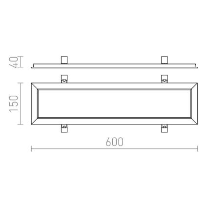 RED - Design Rendl - R12061 - LED Süvistatav paneel STRUCTURAL LED/22W/230V