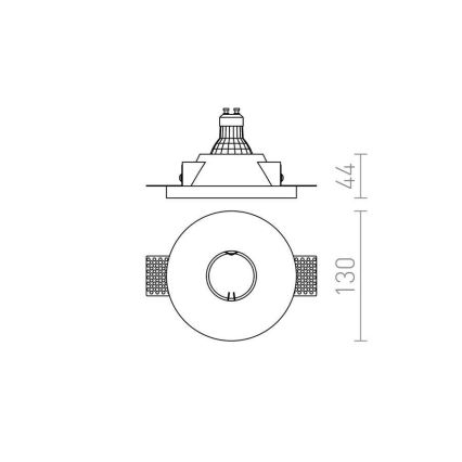 RED - Design Rendl - R12357 - Süvistatav valgusti DAG 1xGU10/35W/230V