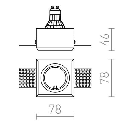 RED - Design Rendl - R12361 - Süvistatav valgusti QUO 1xGU10/35W/230V