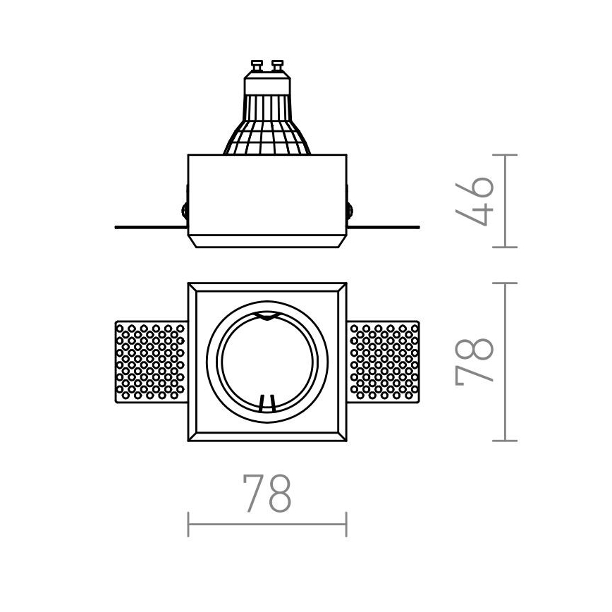 RED - Design Rendl - R12361 - Süvistatav valgusti QUO 1xGU10/35W/230V