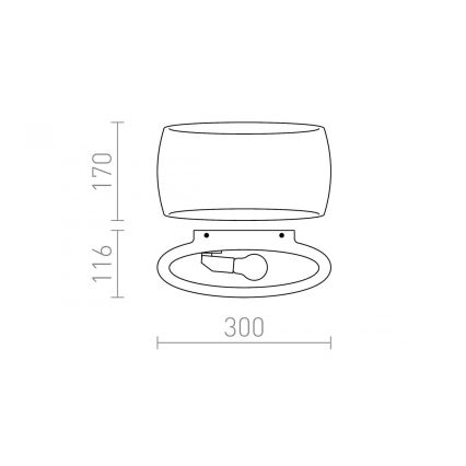 RED - Design Rendl - R12365 - Seinavalgusti VERITA 1xE27/33W/230V valge